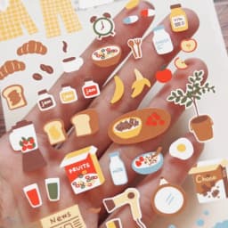 Korean Import Suatelier Good Morning Breakfast Stickers Scrapbooking Diy Journaling Diary Stationery Decor School Sticker 1123