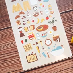 Korean Import Suatelier Good Morning Breakfast Stickers Scrapbooking Diy Journaling Diary Stationery Decor School Sticker 1123