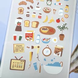 Korean Import Suatelier Good Morning Breakfast Stickers Scrapbooking Diy Journaling Diary Stationery Decor School Sticker 1123