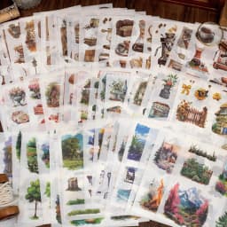 50pcs/1lot Kawaii Scrapbook Sticker the human world is full of flavours Scrapbooking Supplies Planner Decorative Stationery