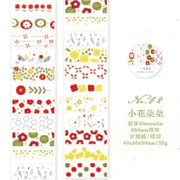 Journal GO 5x200cm INS Flower Sticker Tape for Collage Junk Journal Scrapbooking Decor Planner Card Album Handmade Masking Tape
