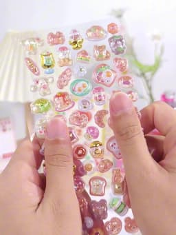 Japanese Style Mini Sweet Drop 3D Relief Stickers Scrapbooking DIY Journaling Stationery Diary Decor Cute Stickers School Supply