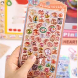 Japanese Style Mini Sweet Drop 3D Relief Stickers Scrapbooking DIY Journaling Stationery Diary Decor Cute Stickers School Supply