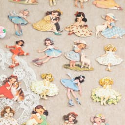 30 Sheets Vintage Cute Character Stickers for Handmade DIY Scrapbooking Guitar Phone Case Notebook Decoration Art Craft