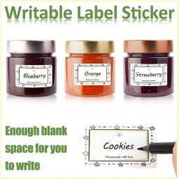 250Pcs Rectangle Canning Labels for Food Containers Jars Kitchen Restaurant Storage Organization, Can Write, 1' X 1.8'