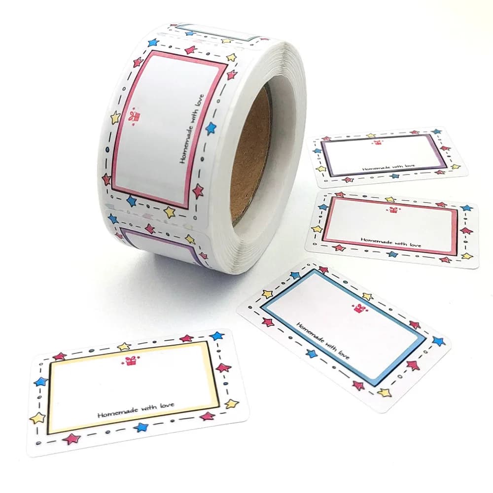 250Pcs Rectangle Canning Labels for Food Containers Jars Kitchen Restaurant Storage Organization, Can Write, 1' X 1.8'