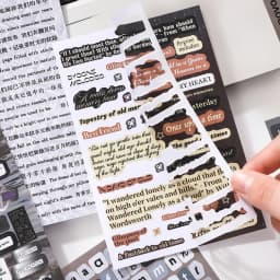 20sheets retro English letter die cut sticker book creative handbook decoration DIY scrapbook Junk Journal aesthetic supplies