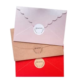 100Pcs Spanish Gracias Thank You Love Wreath Sealing Sticker DIY Decorative Stickers Gift Package Handmade 3.5CM