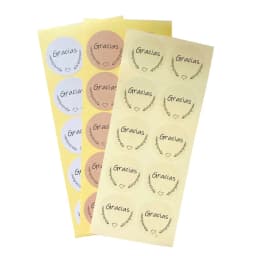 100Pcs Spanish Gracias Thank You Love Wreath Sealing Sticker DIY Decorative Stickers Gift Package Handmade 3.5CM