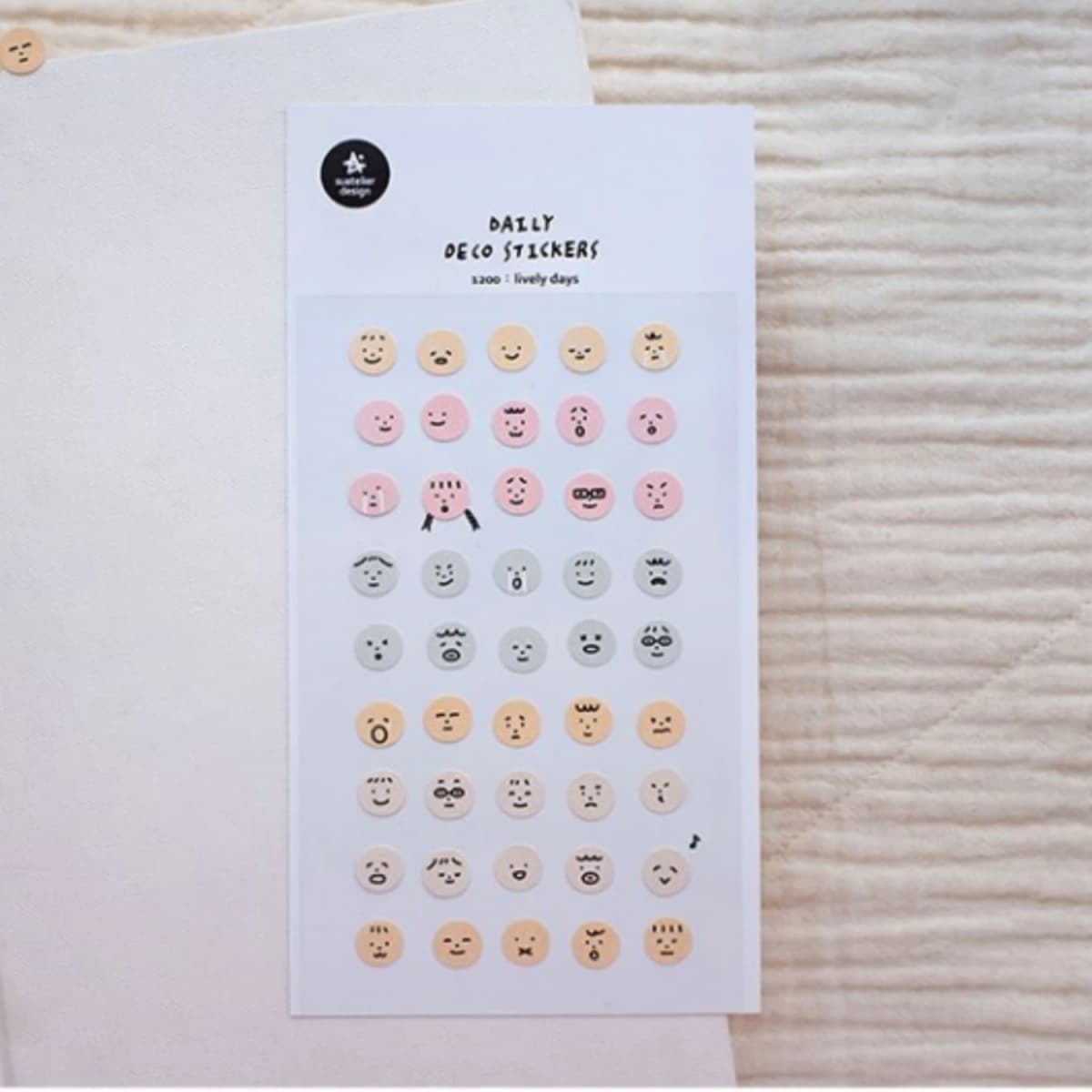 Korean Import Suatelier Lively Days Paper Stickers Diary Sticker Scrapbook Decoration Stationery Stickers School Gift 1200