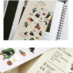 Korean Import Suatelier Novelty Black Cat Nylon Stickers Cute Scrapbooking Diy Journaling Diary Stationery Sticker Decor School