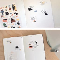 Korean Import Suatelier Novelty Black Cat Nylon Stickers Cute Scrapbooking Diy Journaling Diary Stationery Sticker Decor School