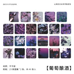 46 pcs Sunset film landscape Decorative Stickers Retro flower Scrapbooking Label Diary Stationery Album Phone Journal Planner