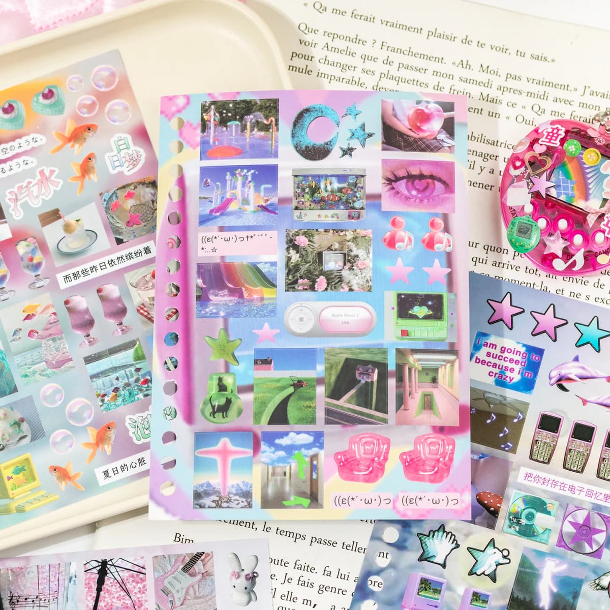 30sheets Kawaii Japanese Aesthetic Stationery Sticker Book Creative Decoration DIY Scrapbook Cute Diary Stickers