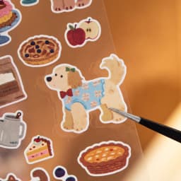 2sheets Small Daily Series Kawaii Cartoon Animal Die Cutting Stickers DIY Diary Scrapbook Aesthetics Stationery Stickers