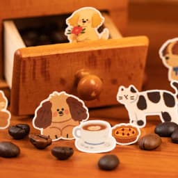 2sheets Small Daily Series Kawaii Cartoon Animal Die Cutting Stickers DIY Diary Scrapbook Aesthetics Stationery Stickers