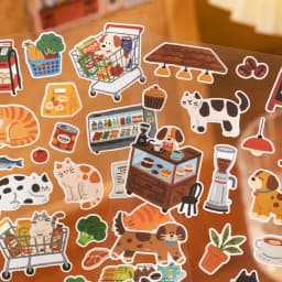 2sheets Small Daily Series Kawaii Cartoon Animal Die Cutting Stickers DIY Diary Scrapbook Aesthetics Stationery Stickers