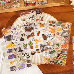2sheets Small Daily Series Kawaii Cartoon Animal Die Cutting Stickers DIY Diary Scrapbook Aesthetics Stationery Stickers