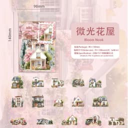 30pcs/1lot Kawaii Stationery Stickers Landscape Collection Language Junk Journaling Decorative Scrapbooking for Scrapbook