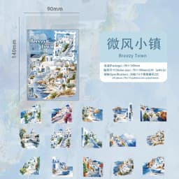 30pcs/1lot Kawaii Stationery Stickers Landscape Collection Language Junk Journaling Decorative Scrapbooking for Scrapbook
