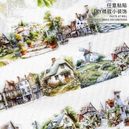30pcs/1lot Kawaii Stationery Stickers Landscape Collection Language Junk Journaling Decorative Scrapbooking for Scrapbook