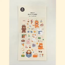 Korean Import Suatelier Go Camping Puppy Party Day Stickers Scrapbooking Diy Journal Dairy Cute Decor Stationery Sticker