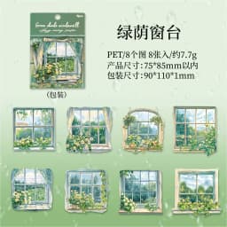 8pcs/lot Kawaii Stationery Stickers Hazy rainy season Diary Decorative Stickers Scrapbooking Craft Stickers