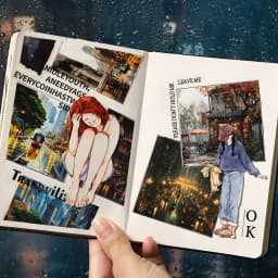 8pcs/lot Kawaii Stationery Stickers Hazy rainy season Diary Decorative Stickers Scrapbooking Craft Stickers