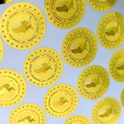 United states of America Hologram stickers in 20mm GOLD SILVER New design Holographic security stickers VOID after removed