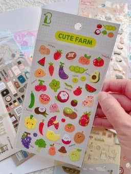 Korean BONITO Cute Farm Nylon Stickers Scrapbooking Diy Journal Diary Sticker Cute Decor Gift Stationery Sticker School Gifts
