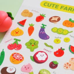 Korean BONITO Cute Farm Nylon Stickers Scrapbooking Diy Journal Diary Sticker Cute Decor Gift Stationery Sticker School Gifts