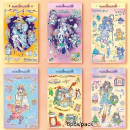Sharkbang New Arrival 1/4/6/8pcs BOBO Scrapbook Stickers Korean Decor Lable Journal Album Stationery Kawaii Sticker Suppliers