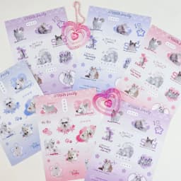 Sharkbang New Arrival 1/4/6/8pcs BOBO Scrapbook Stickers Korean Decor Lable Journal Album Stationery Kawaii Sticker Suppliers