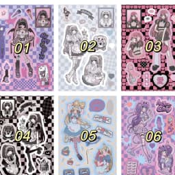 Sharkbang New Arrival 1/4/6/8pcs BOBO Scrapbook Stickers Korean Decor Lable Journal Album Stationery Kawaii Sticker Suppliers