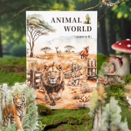 20sheets Cute Stationery Sticker Forest Animal Landscape PET Die Cutting Sticker Book Scrapbook DIY Decorative Material Sticker