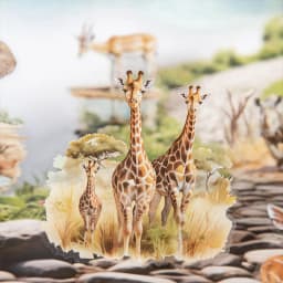 20sheets Cute Stationery Sticker Forest Animal Landscape PET Die Cutting Sticker Book Scrapbook DIY Decorative Material Sticker