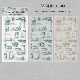 JIANWU Traces and Threads Series Vintage Film Label Landscape Material Collage PET Sticker Creative DIY Journal Stationery