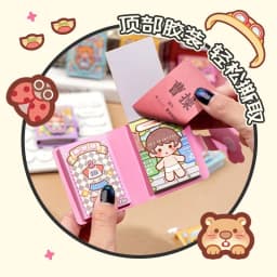 Kawaii Cute Girl Mini Pocket Dress-Up Stickers Book Creative DIY Scene Dress-Up Sticker Book for Children's Gifts and Rewards