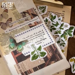 46 Pcs/Box Green Plant & Flower Decorative Stationery Stickers for Scrapbooking DIY Diary Album Stick Labels