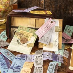 50pcs/lot Kawaii Scrapbook Sticker Journey tickets Scrapbooking Supplies diary Planner Decorative Craft Stationery Sticker