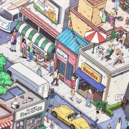 Kawaii 3D Cartoon Old Era Town Miniature Scene Stickers Visual Stacking DIY Toy Games Handmade Scrapbook Stickers Children Gifts