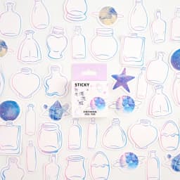 46Pcs Pink Girlhood Mini Paper Stickers Kawaii Japanese Stationery for DIY Album Diary Scrapbooking Label Decor