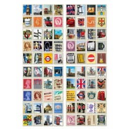 80pcs/4sheet DIY Retro Stamp London Paris Prince Italy Sticky Paper Sticker Kawaii Girl Stationery Stickers for Diary Decoration