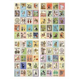 80pcs/4sheet DIY Retro Stamp London Paris Prince Italy Sticky Paper Sticker Kawaii Girl Stationery Stickers for Diary Decoration