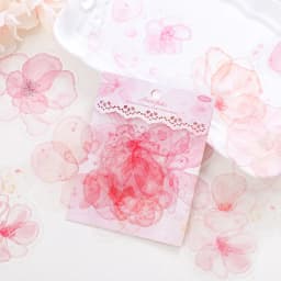 20pcs Kawaii Stationery Stickers Flower Shadow Catching Dreams Junk Journal Planner Decorative Sticker Scrapbooking