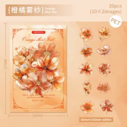 20pcs/1lot Kawaii Scrapbook Sticker The Poem of Blossoms Scrapbooking Supplies Planner Decorative Stationery Sticker