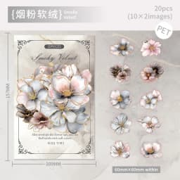 20pcs/1lot Kawaii Scrapbook Sticker The Poem of Blossoms Scrapbooking Supplies Planner Decorative Stationery Sticker
