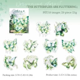 JIANWU Norwegian Forest Series Vintage Plant Landscaping Material Collage PET Sticker Creative DIY Journal Stationery