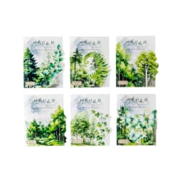 JIANWU Norwegian Forest Series Vintage Plant Landscaping Material Collage PET Sticker Creative DIY Journal Stationery