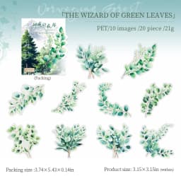 JIANWU Norwegian Forest Series Vintage Plant Landscaping Material Collage PET Sticker Creative DIY Journal Stationery
